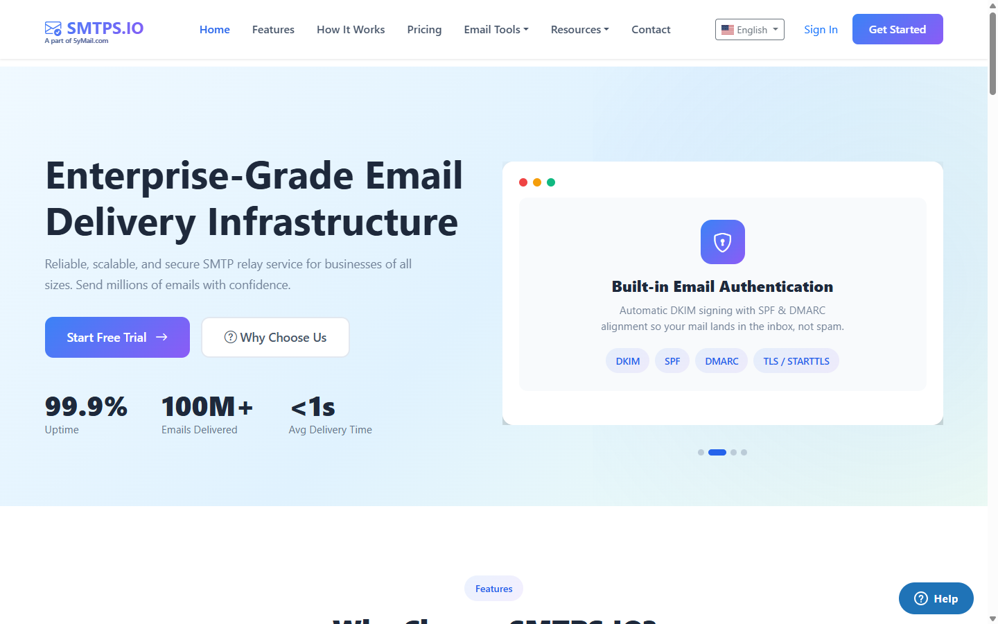 SMTPS.IO home